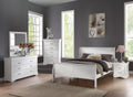 Louis Philippe White Finish 2PCS Bedroom Set (E. King)