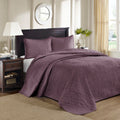 Reversible Quilt Set Purple King/Cal King