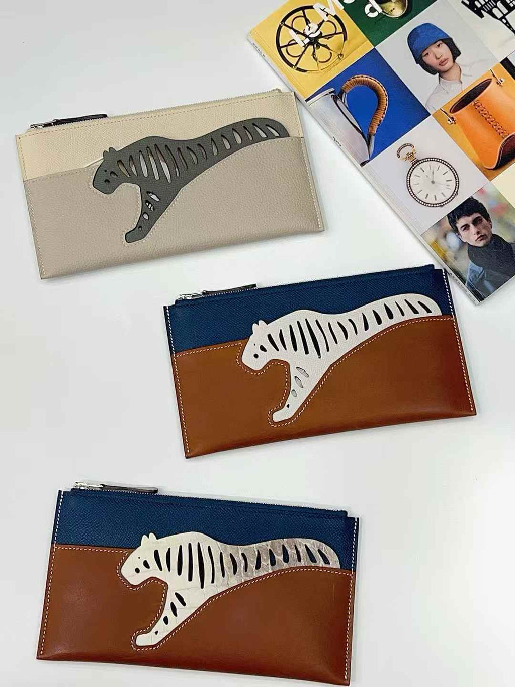 Luxury handcrafted.Cute Wallet, card holder, leather purse ，made of genuine leather 钱包卡包皮夹