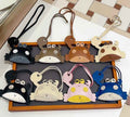 Luxury handcrafted，Cute keychains and backpack charms made. of genuine leather 钥匙、背包手工真皮挂件.