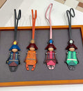 Luxury handcrafted .Cute keychains and backpack charms made of genuine leather 钥匙、背包手工真皮挂件）（副本）（副本）