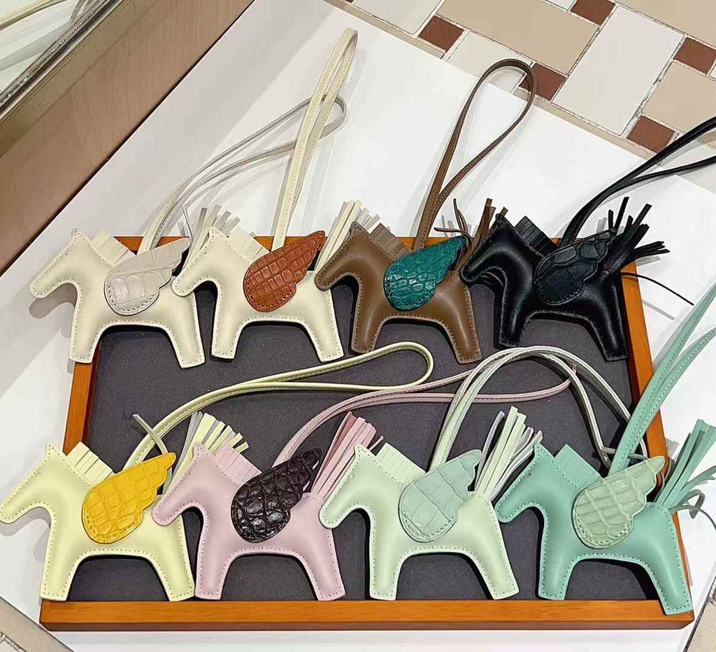 Luxury handcrafted,..Cute keychains and backpack charms made of genuine leather 钥匙、背包手工真皮挂件.（副本）