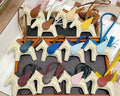 Luxury handcrafted,..Cute keychains and backpack charms made of genuine leather 钥匙、背包手工真皮挂件