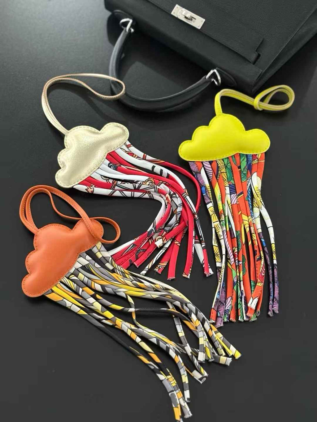 Luxury handcrafted,..Cute keychains and backpack charms made of genuine leather 钥匙、背包手工真皮挂件.（副本）