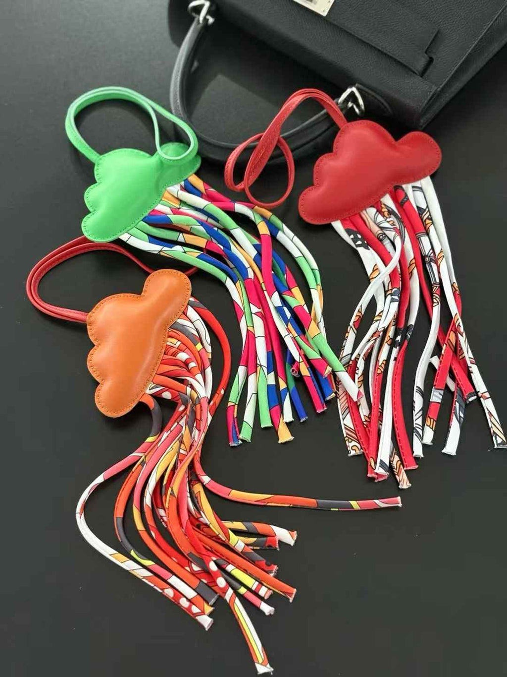 Luxury handcrafted,..Cute keychains and backpack charms made of genuine leather 钥匙、背包手工真皮挂件.（副本）