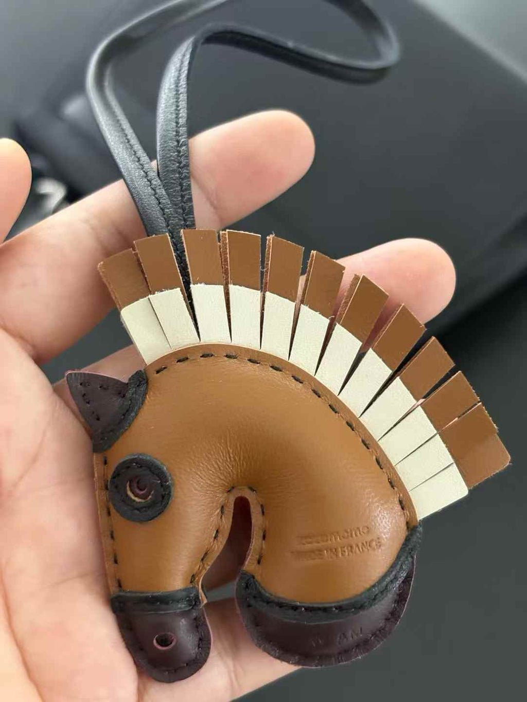 Luxury handcrafted .Cute keychains and backpack charms made of genuine leather 钥匙、背包手工真皮挂件）（副本）（副本）