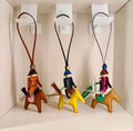 Luxury handcrafted Cute keychains and backpack charms made of genuine leather 钥匙、背包手工真皮挂件）（副本）