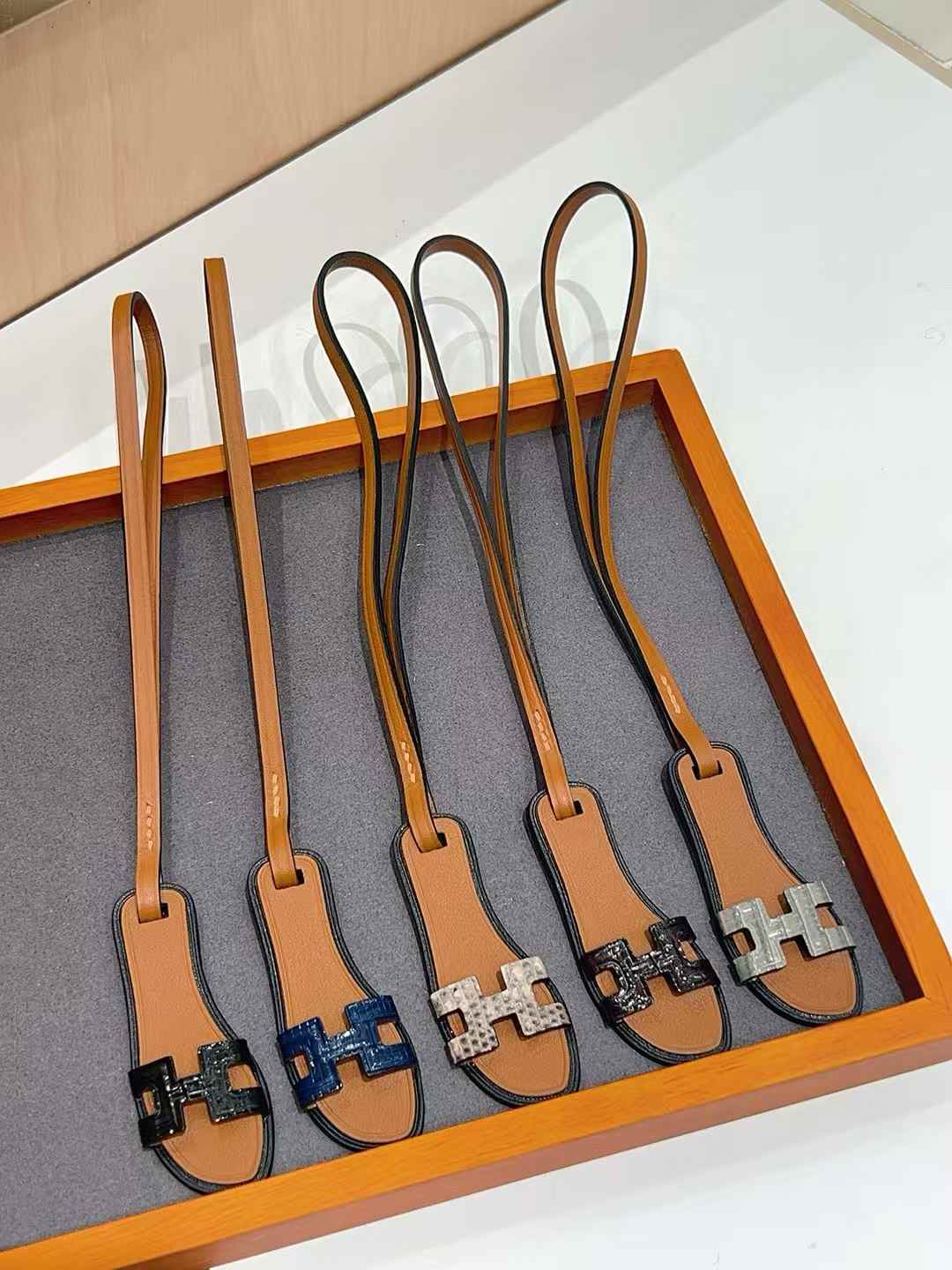 Luxury handcrafted,..Cute keychains and backpack charms made of genuine leather 钥匙、背包手工真皮挂件.