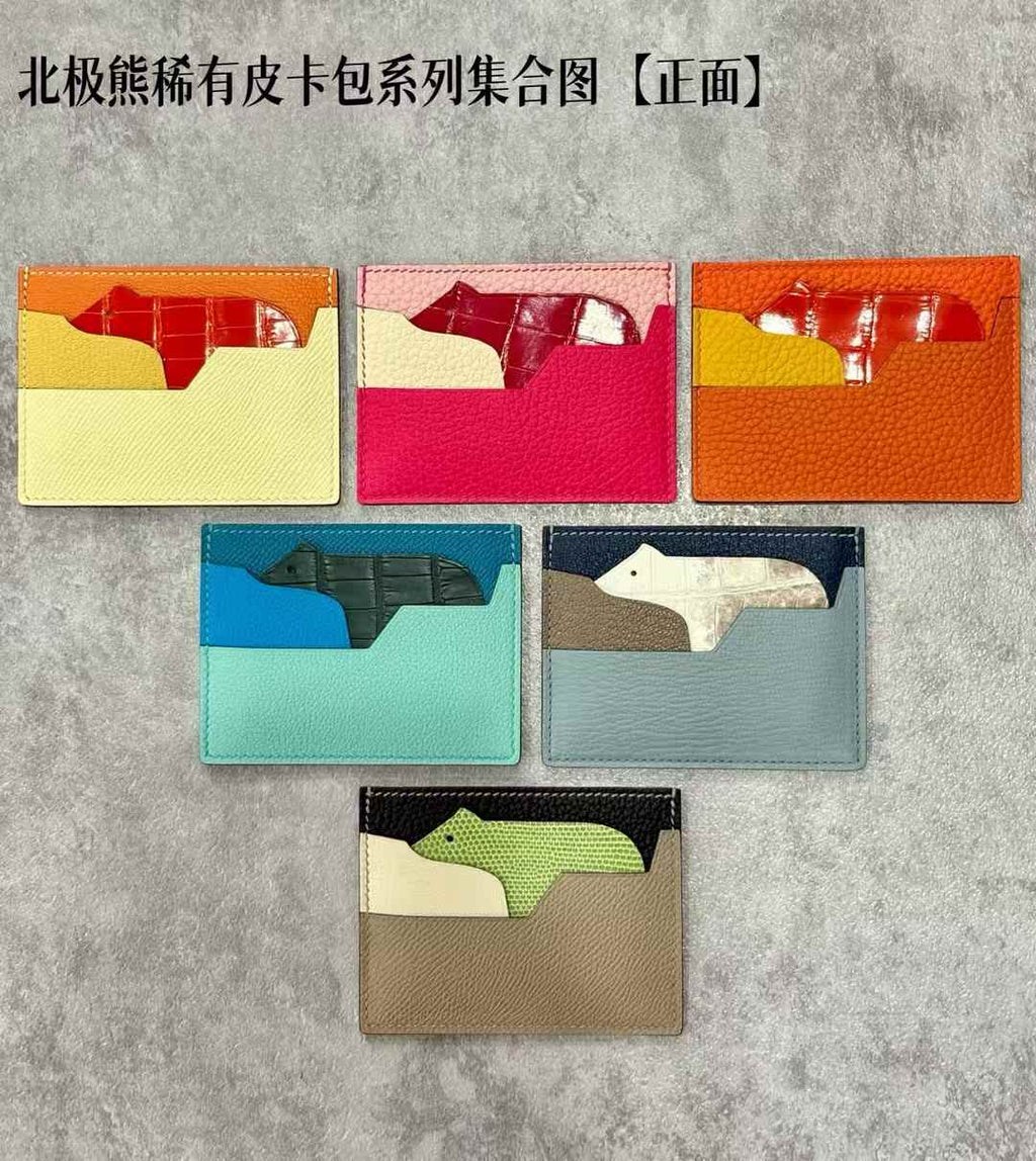 Luxury handcrafted.Cute Wallet, card holder, leather purse ，made of genuine leather 钱包卡包皮夹