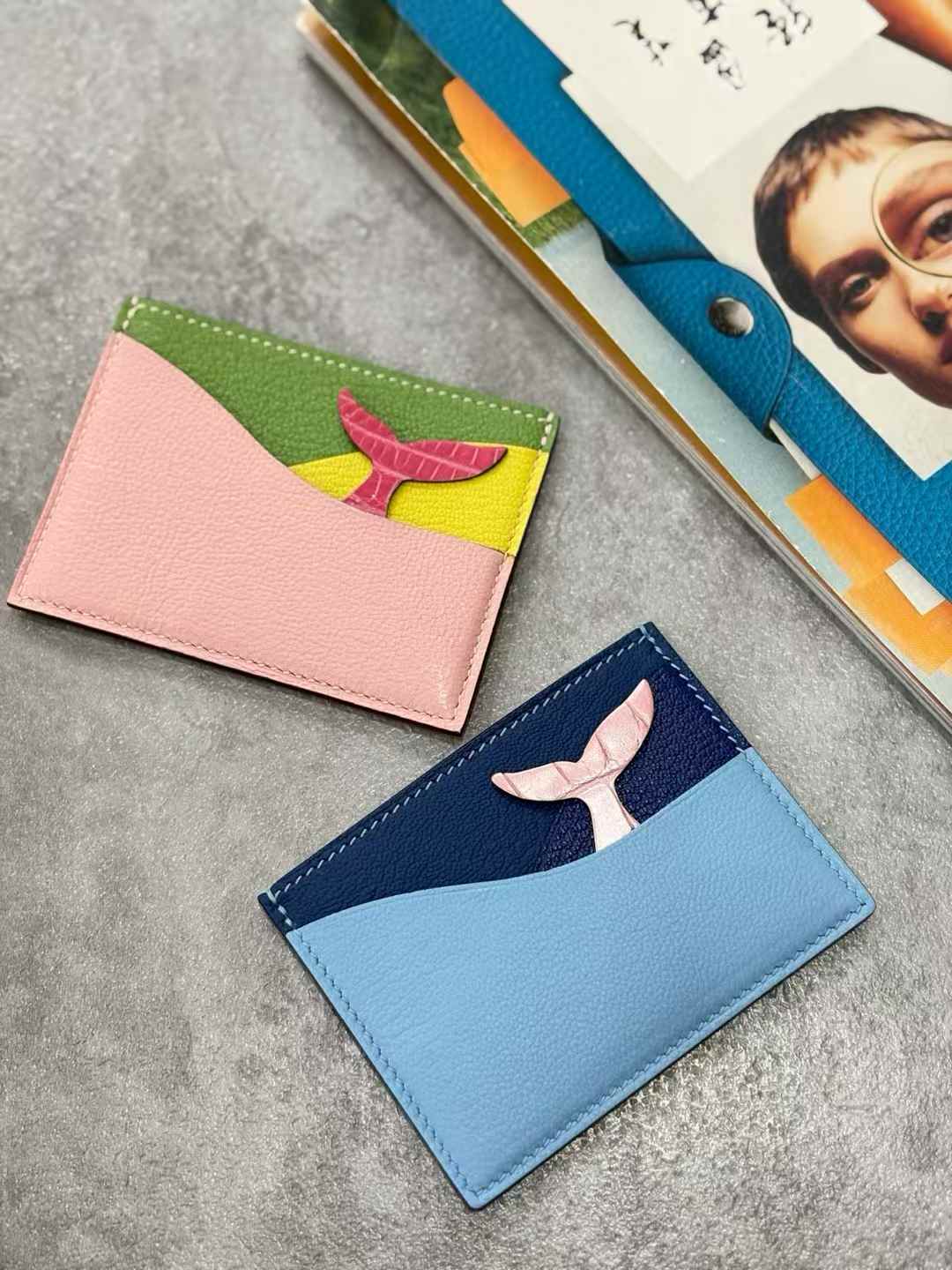 Luxury handcrafted.Cute Wallet, card holder.. leather purse ,made of genuine leather 钱包卡包皮夹
