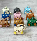 Luxury handcrafted，Cute keychains and backpack charms made of genuine leather 钥匙、背包手工真皮挂件.