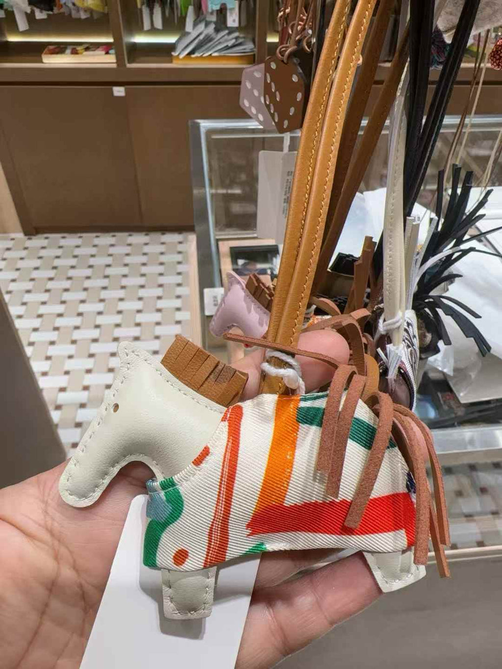 Luxury handcrafted,..Cute keychains and backpack charms made of genuine leather 钥匙、背包手工真皮挂件.（副本）