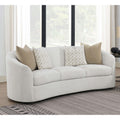 Rory Latte Sloped Arms Sofa with Pillows