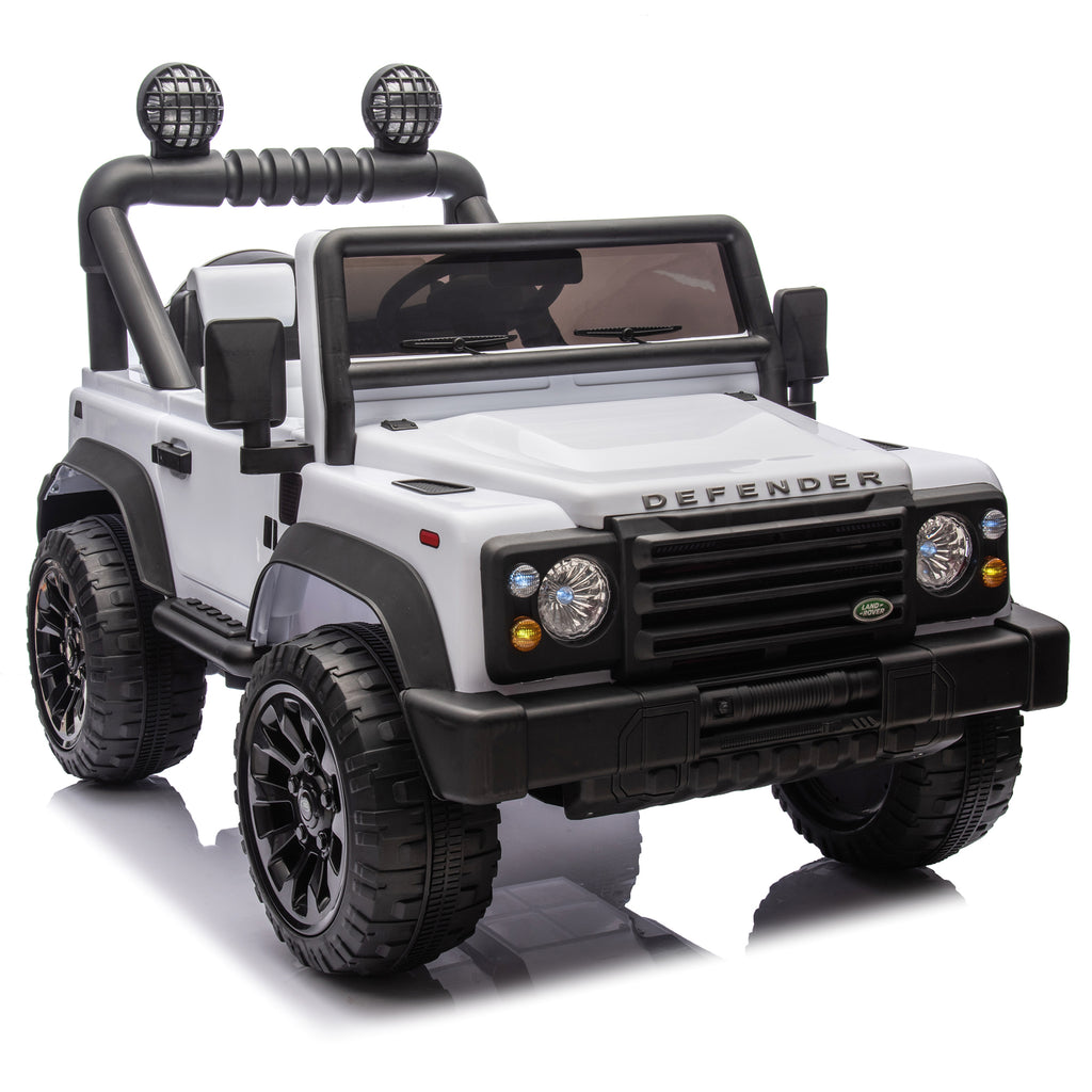 Licensed Land Rover Defender Volta 5008 24V Kids Ride On Car W/Parents Control,2wd,Four-wheel suspension,Bluetooth,MP3,Music,Adjustable volume,Power display,LED Lights,Speeds 1.86-3.11MPH for Kids 3-7