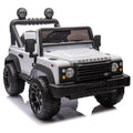 Licensed Land Rover Defender Volta 5008 24V Kids Ride On Car W/Parents Control,2wd,Four-wheel suspension,Bluetooth,MP3,Music,Adjustable volume,Power display,LED Lights,Speeds 1.86-3.11MPH for Kids 3-7