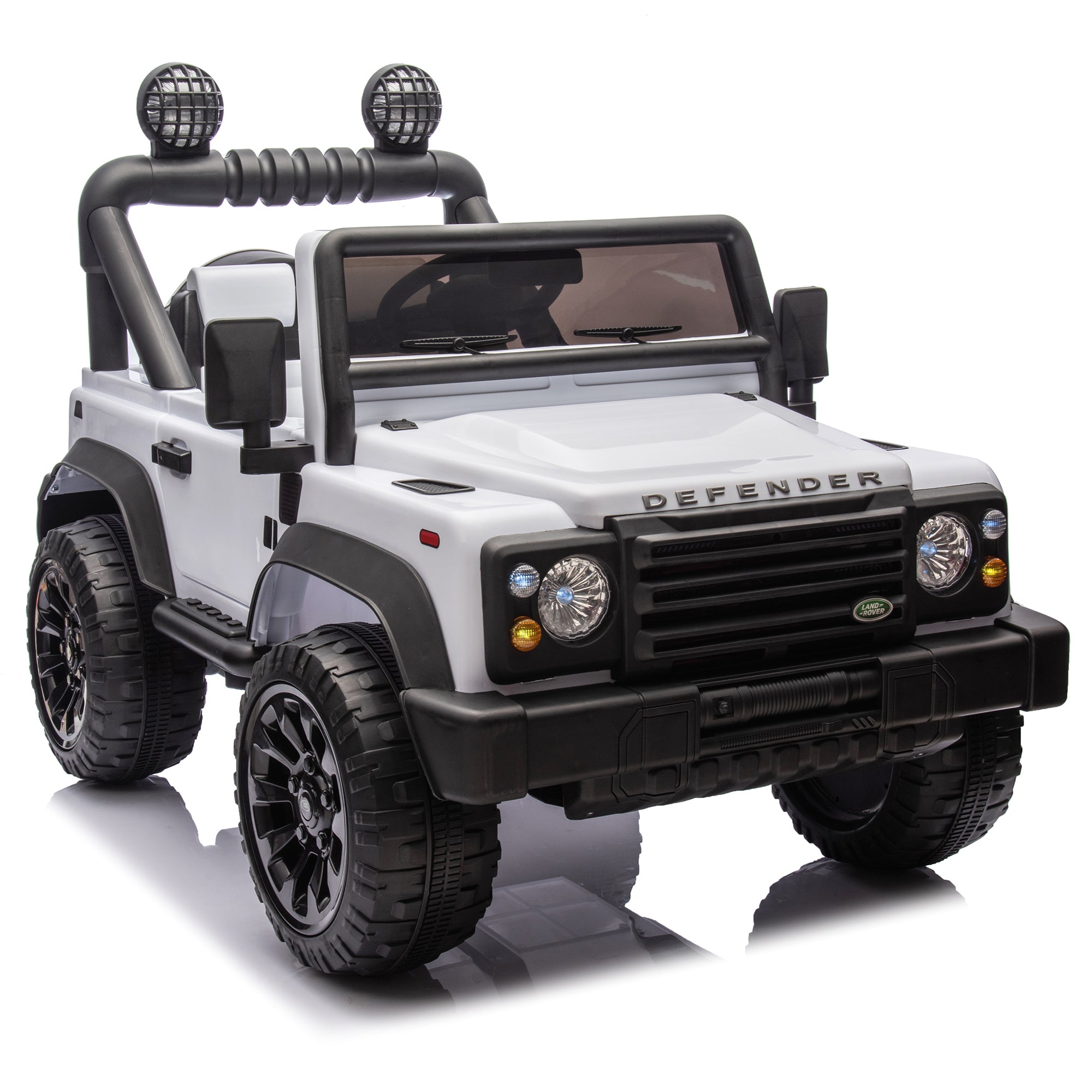 Licensed Land Rover Defender Volta 5008 24V Kids Ride On Car W/Parents Control,2wd,Four-wheel suspension,Bluetooth,MP3,Music,Adjustable volume,Power display,LED Lights,Speeds 1.86-3.11MPH for Kids 3-7
