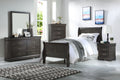Louis Philippe Dark Gray Finish 4 PCS Bedroom Set (E. King)