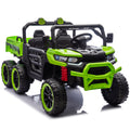 24V Two-seater Kids Ride On Six-wheel Electric Dump Truck W/Parents Control,4WD,Six-wheel Suspension,High Endurance,Music,Bluetooth,USB,24V UTV W/Shovel&Slow Start,Speeds 1.86-3.11 MPH For Kids 2-6.