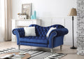 Elegant Traditional Blue Loveseat For Two