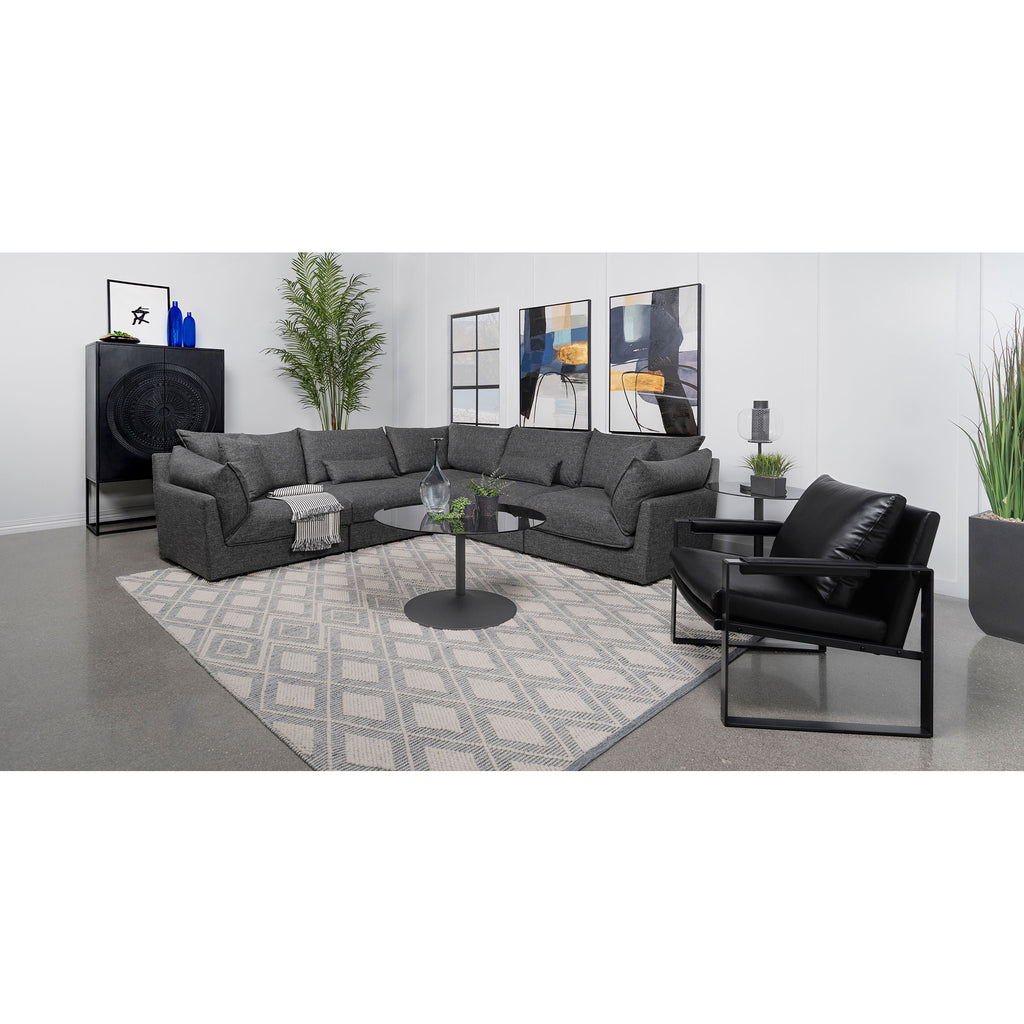 Tomasina Black 5-Piece Modular Sectional Sofa