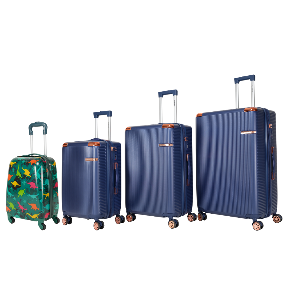 4-piece hard luggage, 360 ° dual rotating four-wheel luggage, password lock, lightweight universal wheel luggage, portable luggage.
