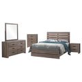 Geary Oak 5-piece Slatted Headboard Panel Bedroom Set