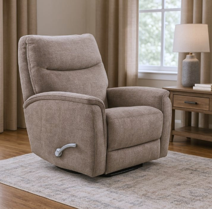 Man Wah Brisbane Manual Upholstered Swivel Recliner, Jasper