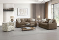 Darya 3Pcs Suede/Fabric Living Room Set (1 Chair, 1 Loveseat, 1 Sofa)