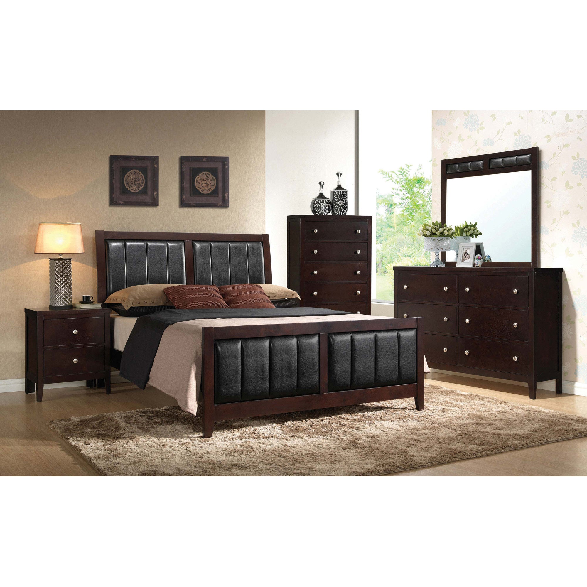 Pocatello Cappuccino 5-piece Queen Bedroom Set