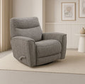 Man Wah Brisbane Upholstered Swivel Recliner, Granite