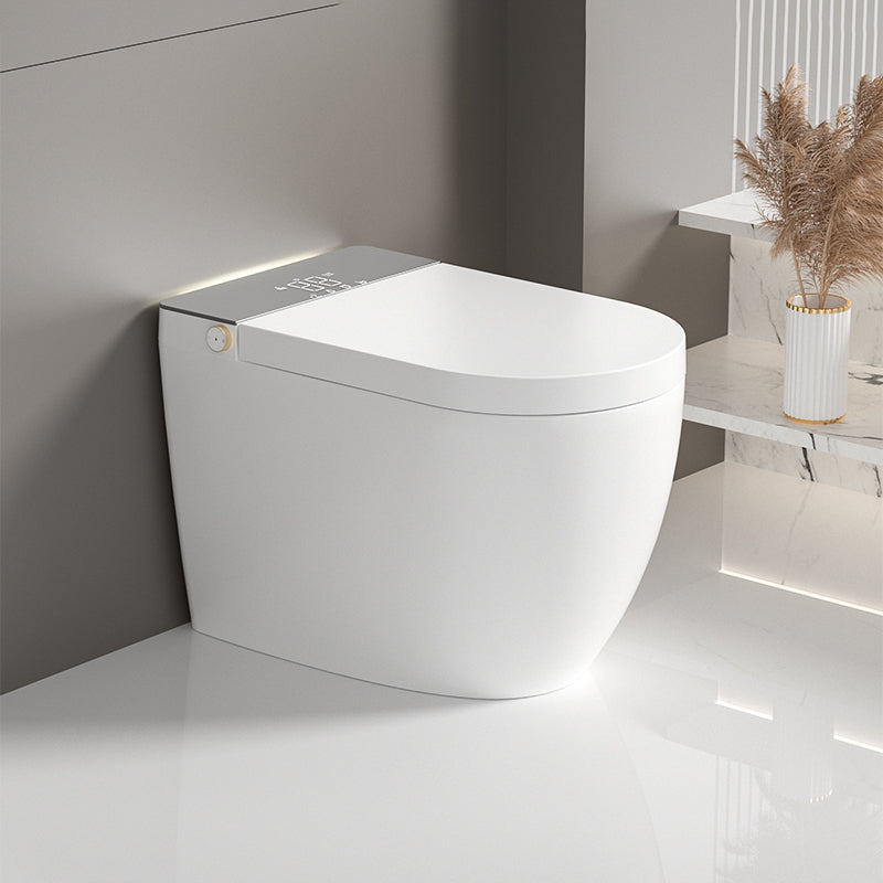 Modern integrated Smart toilet, Auto Open/Close lid, temperature heating seat, instant warm water cleaning, can automatically flush, remote control flush, foot sensing flush