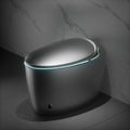 Unique Smart Toilet with Bidet Built In, Intelligent One Piece Toilet For Modern Bathroom, Auto Open/Close Seat, Foot Sensor, LED Display,Night Light, Warm Water & Dryer,Grey