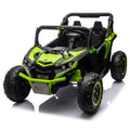 24V Two-Seater Kids Ride On UTV W/Parents Remote Control,Four-Wheel Suspension,Slow Start,Large wheel design,Anti-collision bar,Storage space,Music,USB,Bluetooth,Volume control,LED lights for Kids 3+.