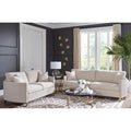 Ulrika Beige Velvet Loose Back 2-piece Living Room Set