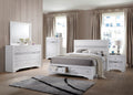 Traditional Queen 5 Pc Storage Bedroom set made with Wood in White