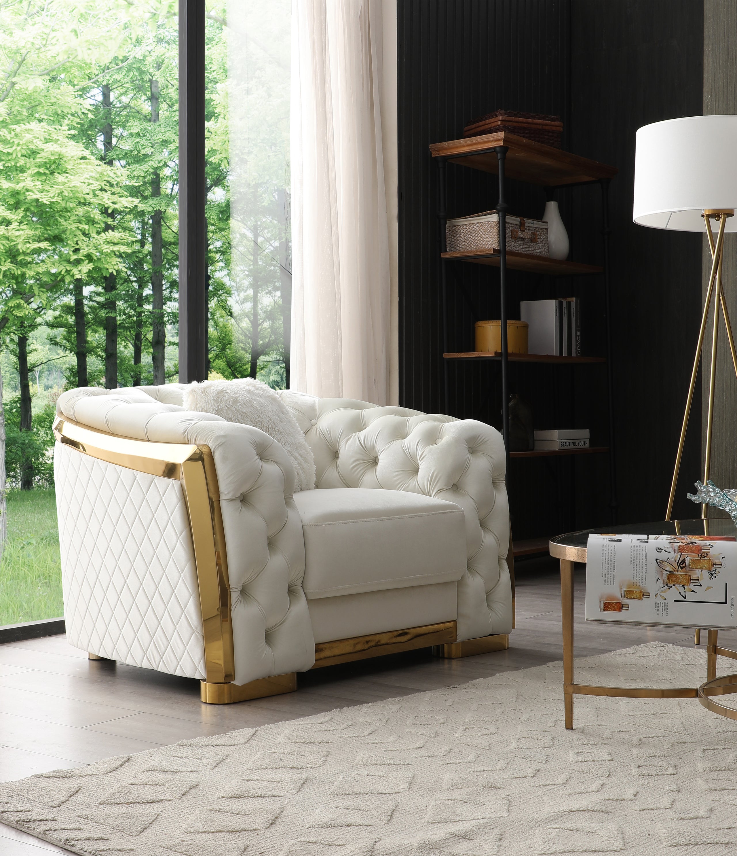 Lexi G0597A-C Chair , IVORY