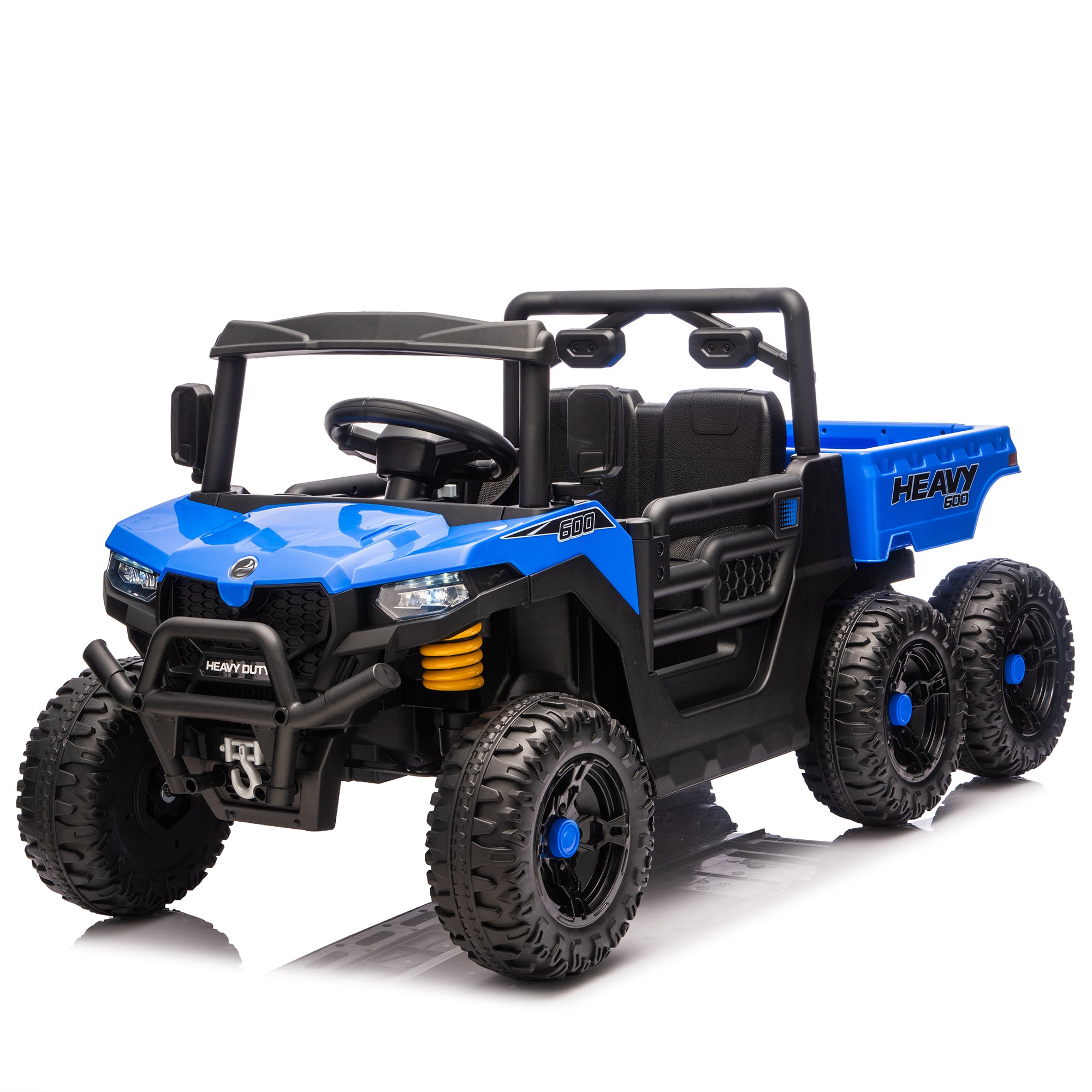 24V 440W Kids Ride On Six-wheel Electric Dump Truck W/ PC 2.4G, 4WD,Upgraded anti-collision bar,Six-wheel Suspension, Bluetooth &with Music and Storie,Speeds 1.86-3.41 MPH for Kids Aged 3-5