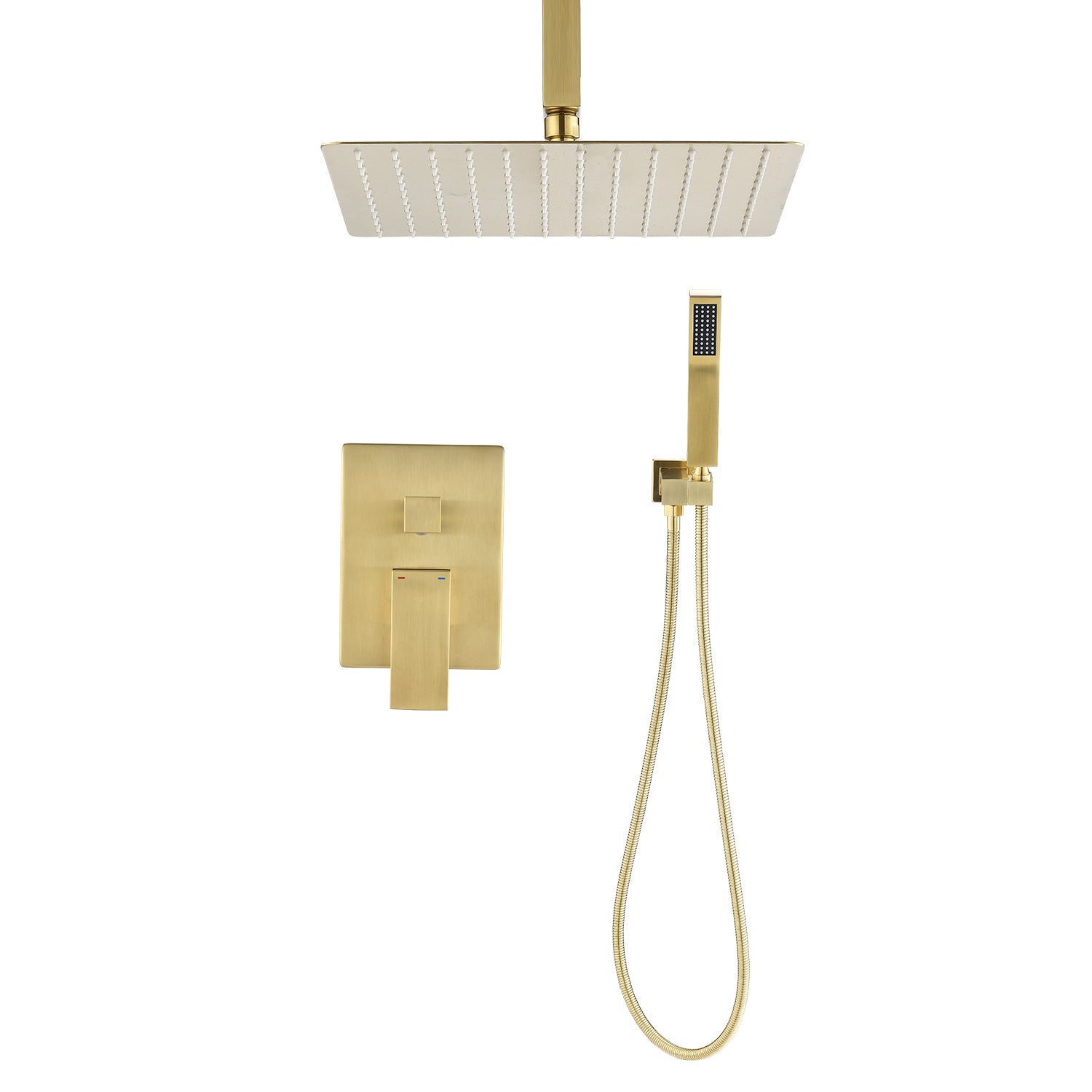 Ceiling Mounted Shower System Combo Set with Handheld and 16'Shower head