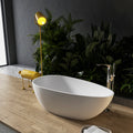 59 inch Solid surface Stone resin freestanding egg shape bathtub for the bathroom