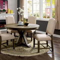 Dining Room Table Light Oak Finish Round Table 1pc Dining Room Furniture