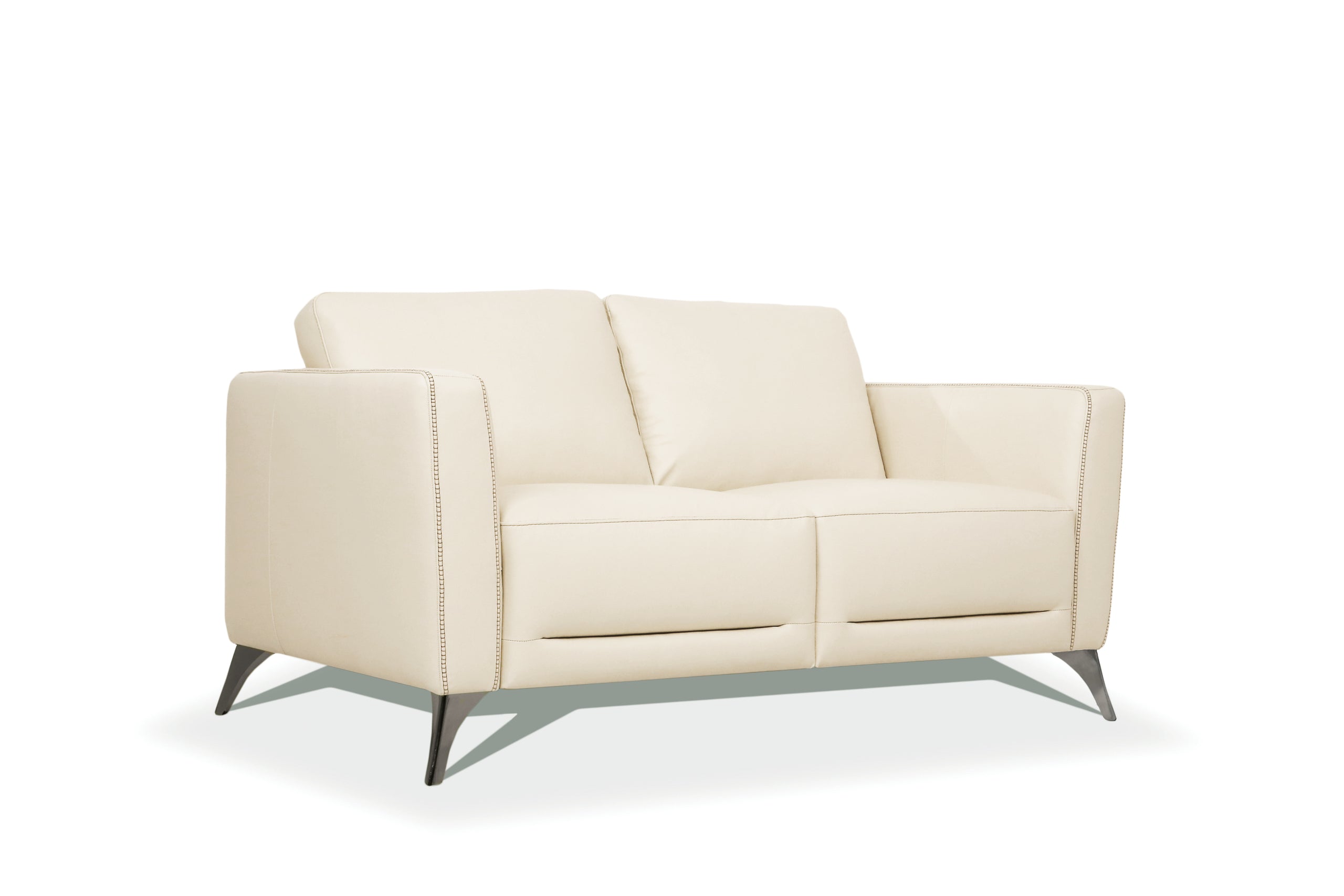 Malaga Cream Leather Loveseat