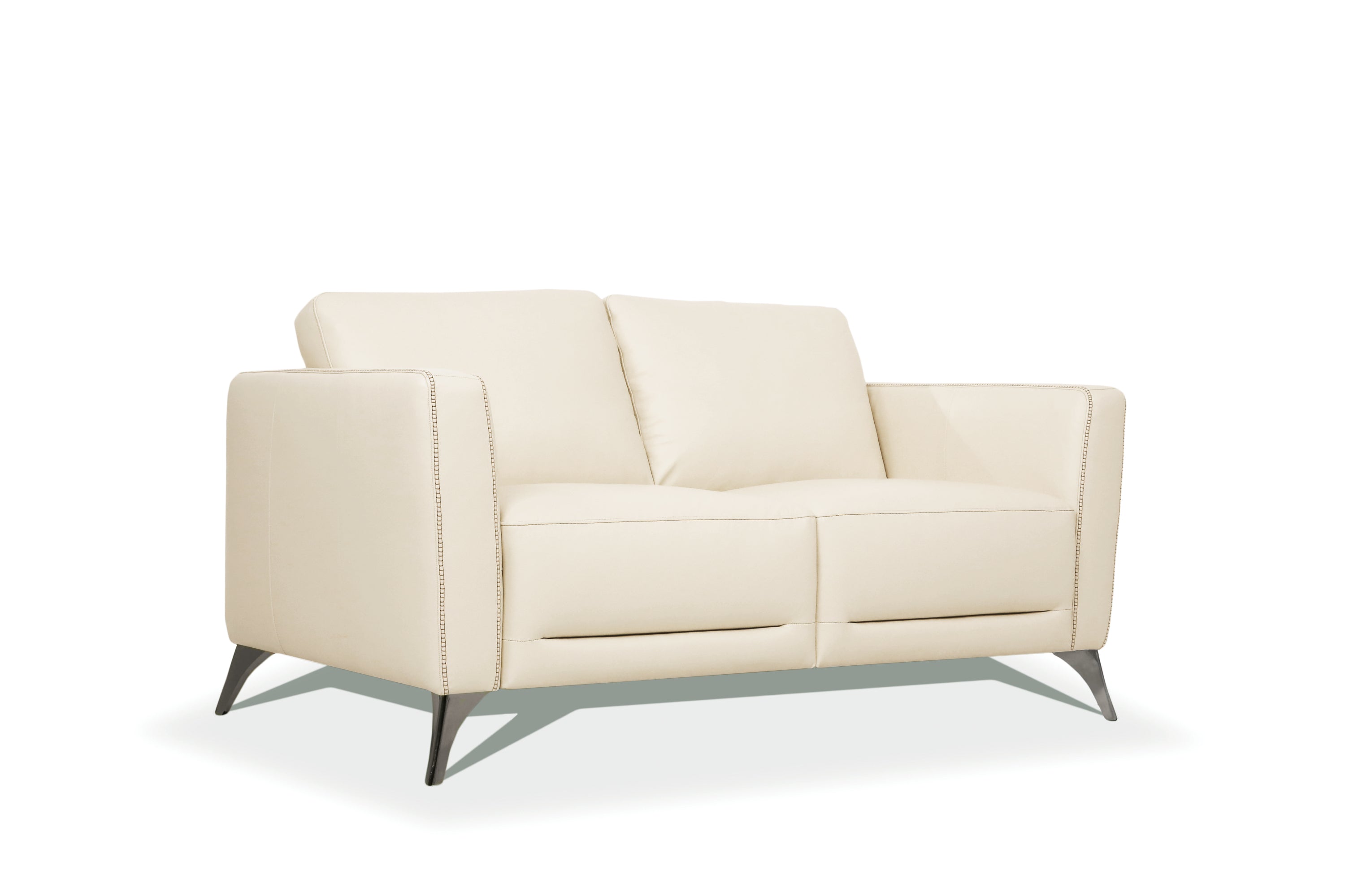 Malaga Cream Leather Loveseat