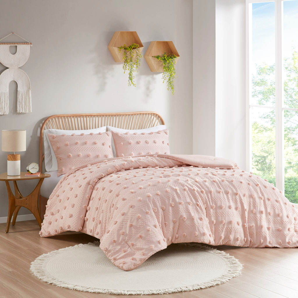 King/Cal King Clip Jacquard Comforter Set