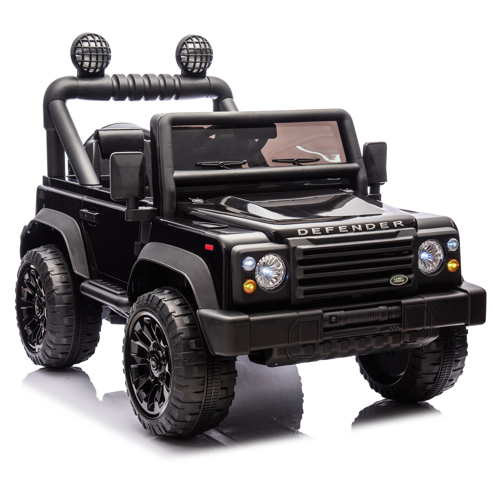 Licensed Land Rover Defender Volta 5008 24V Kids Ride On Car W/Parents Control,2wd,Four-wheel suspension,Bluetooth,MP3,Music,Adjustable volume,Power display,LED Lights,Speeds 1.86-3.11MPH for Kids 3-7