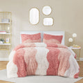 Full/Queen Ombre Shaggy Faux Fur Comforter Set