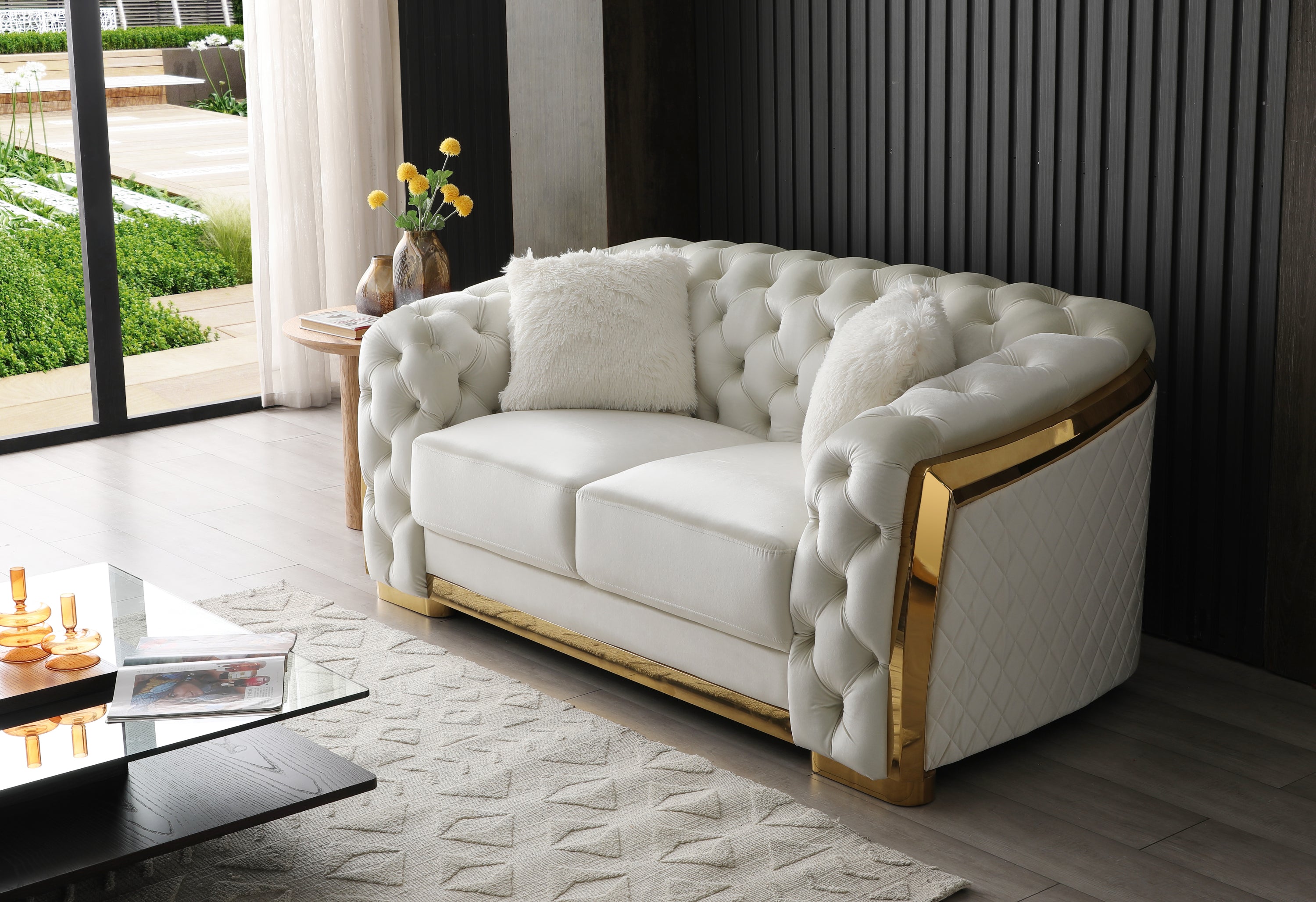 Lexi G0597A-L Loveseat , IVORY
